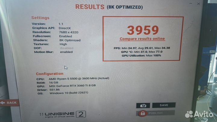 Мощный игровой пк Ryzen 5 5500 /RTX 3060TI