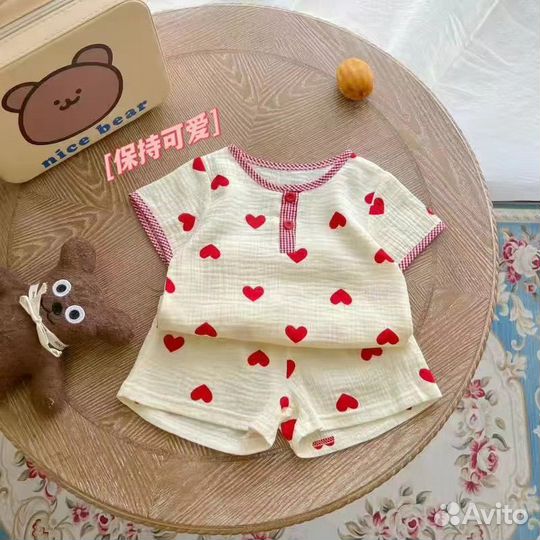 Муслиновый костюм платье 80 86 92 98