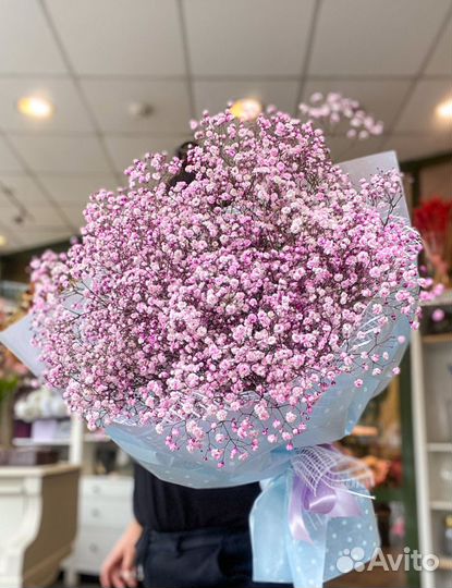 Букет радужной гипсофилы