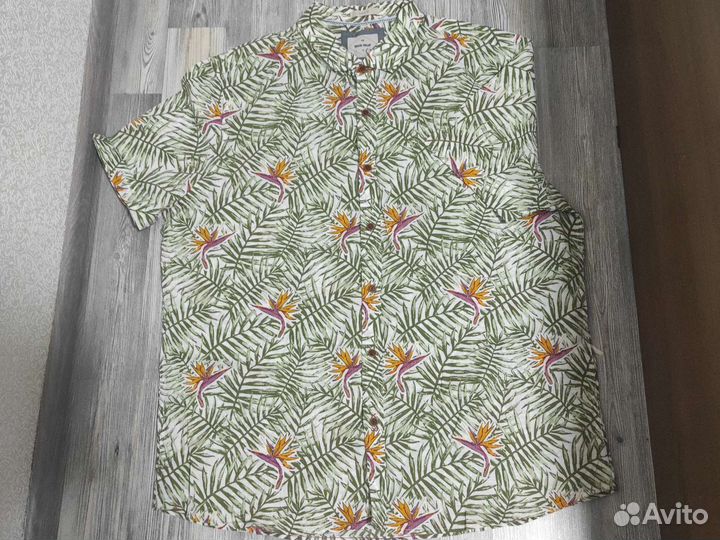 Рубашка мужская с коротким рукавом размер xl