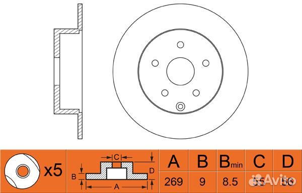 Диск тормозной