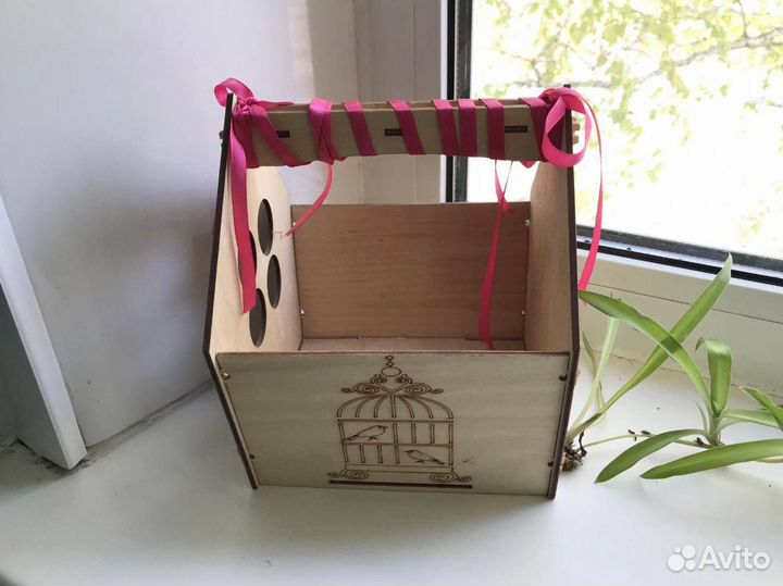 Ящик деревянный подарочный кашпо