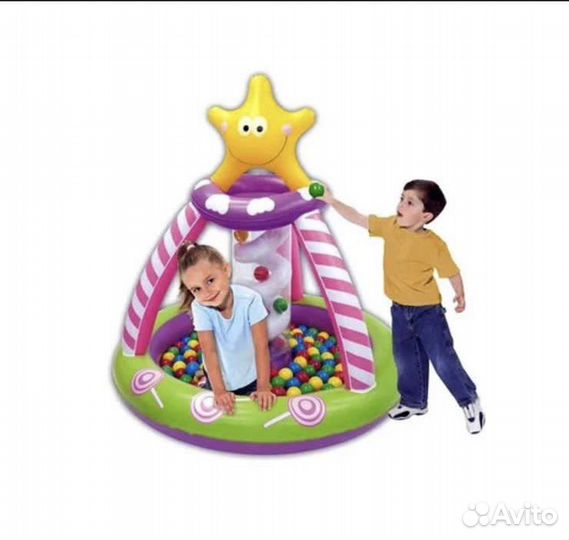 Игровой центр батут сказка бассейн с шариками