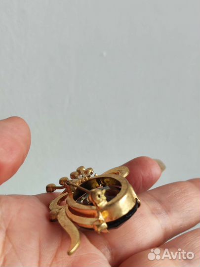 Броши ананас красная и серая винтаж редкость