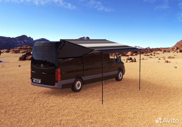 Маркиза автомобильная риф 4,0х2,5 м кассетная с эл