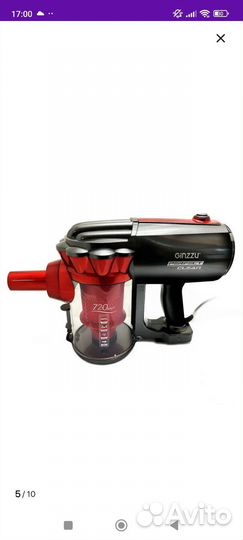 Пылесос Ginzzu VS 118 red бу