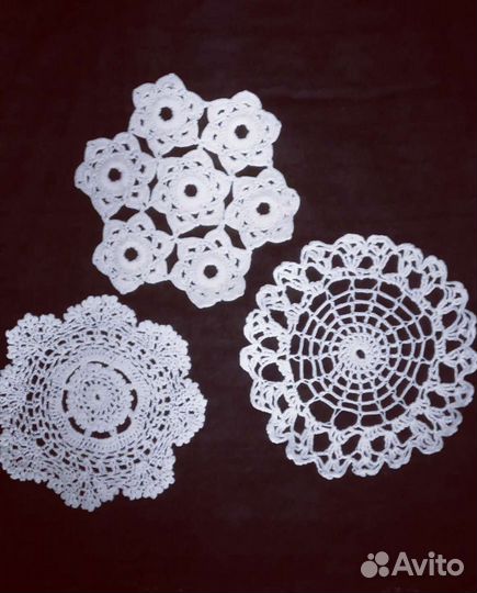 Салфетки ажурные связанные крючком
