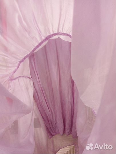 Изумительное лавандовое шелковое платье
