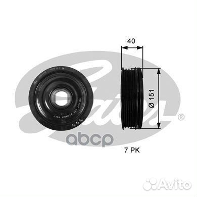 Шкив ременной коленчатого вала Gates 1029