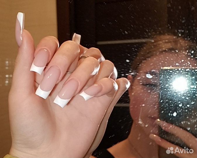 Маникюр с наращиванием, на дому