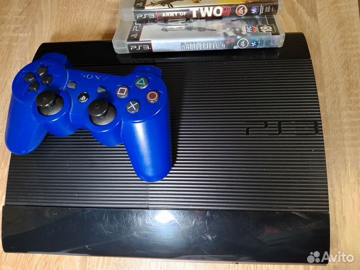 PS3 super slim прошитая 500 Гб + 47 Игр