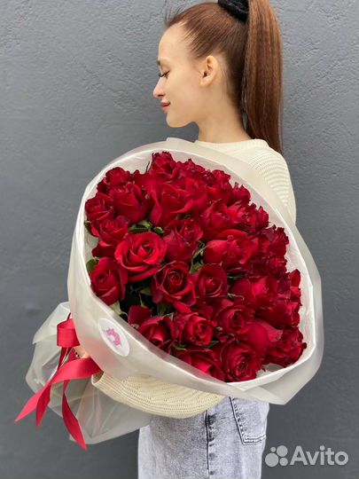 Красная роза букет