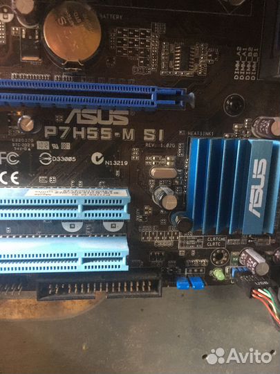 Материнская плата с процессором asus P7H55-M S1