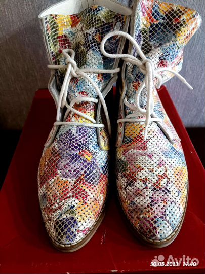 Летние ботинки 37 размер, натуральная кожа