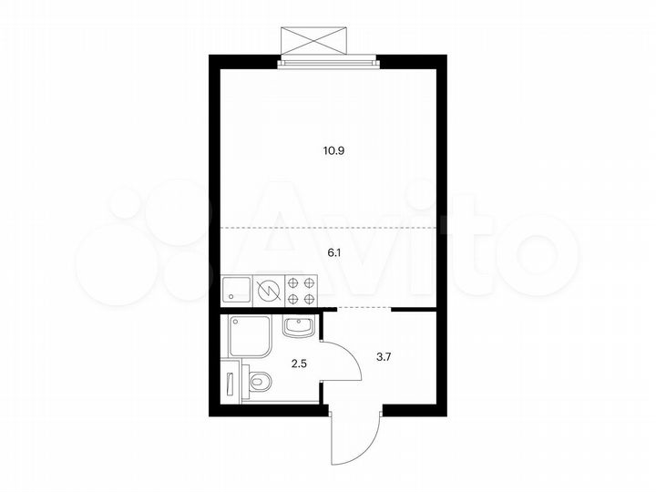 Квартира-студия, 23,2 м², 16/25 эт.