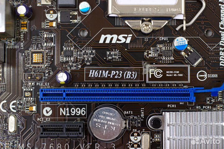 Материнская плата 1155 MSI H61M-P23 (B3)