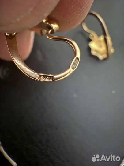 Серьги золотые 583