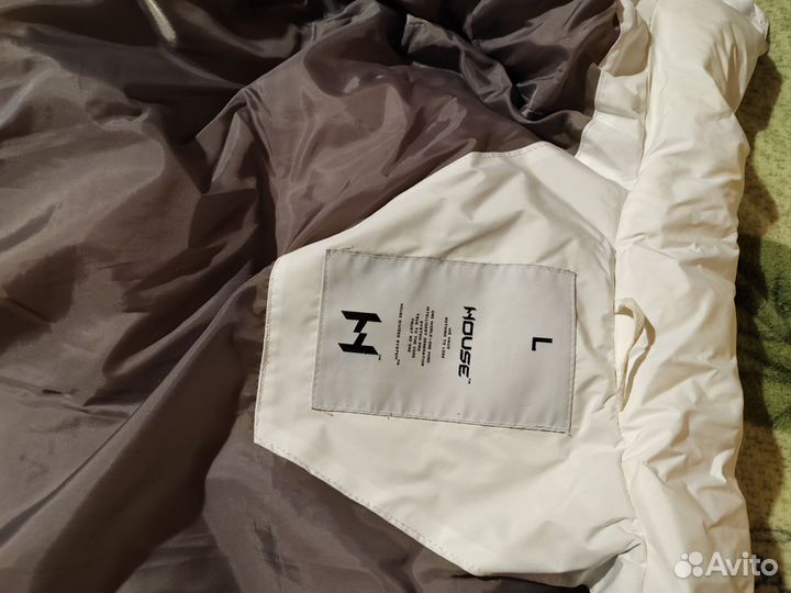 Пуховик зимний мужской белый размер L