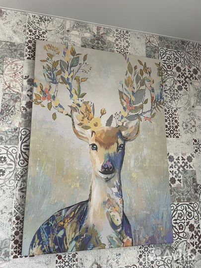 Постер(картина) икеа пьеттерид Разноцветный олень