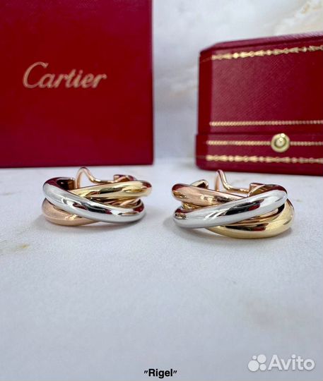 Серьги Cartier trinity