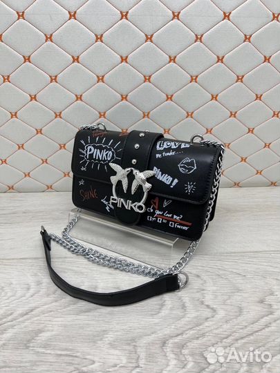 Сумка новая Pinko, черная и белая