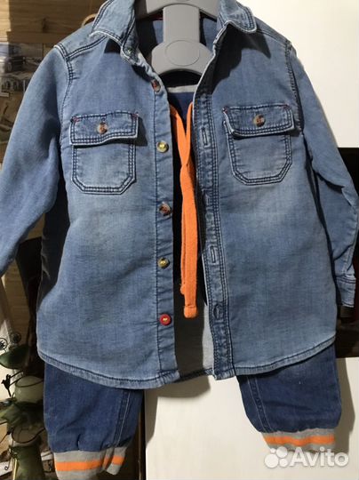 Джинсы и рубашка на мальчика