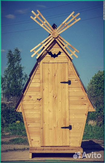 Дачный туалет деревянный с установкой KBK