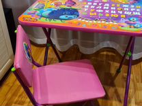 Пластишка стол парта детская с аппликацией