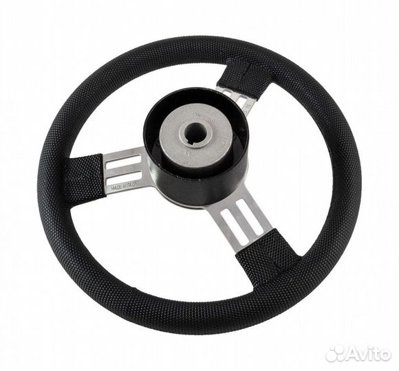 Рулевое колесо pegaso обод черный, спицы серебряны