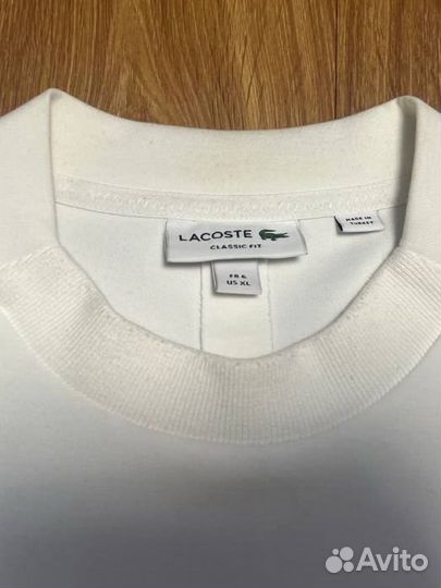 Свитшот lacoste белый XL