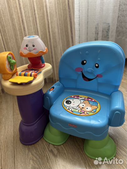 Fisher price музыкальный стульчик в подарок столик