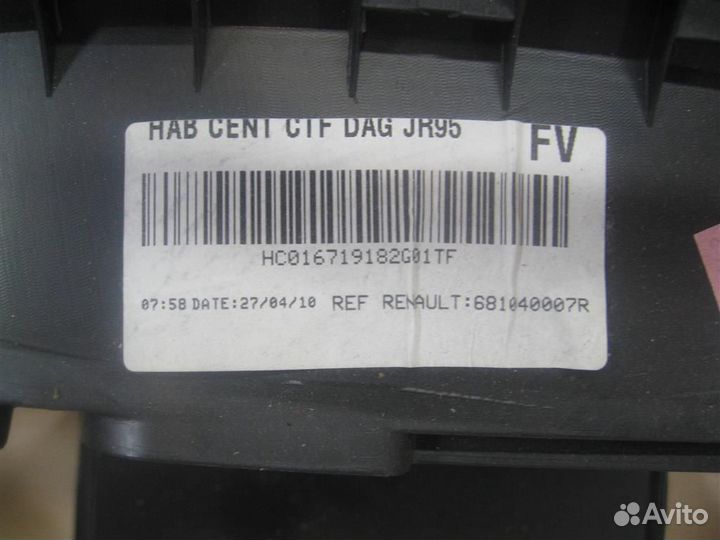 Накладка торпедо Renault Scenic 3 (JZ) 2010