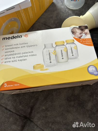 Молоотсос medela электрический и баночки