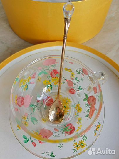 Набор чайный на 2 персоны,новый.Ложечки в подарок