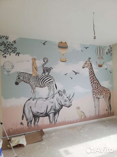 Поклейка обоев