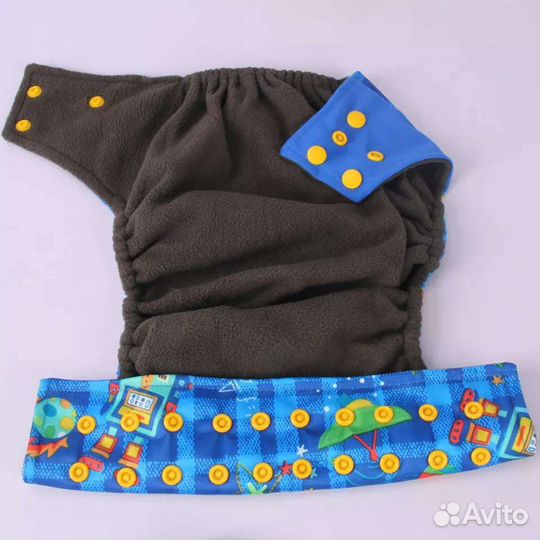 Многоразовые подгузники угольно-бамбуковые