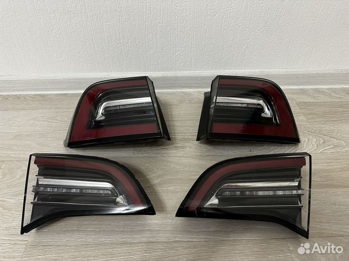 Задние фонари tesla model 3, US с оранжевым
