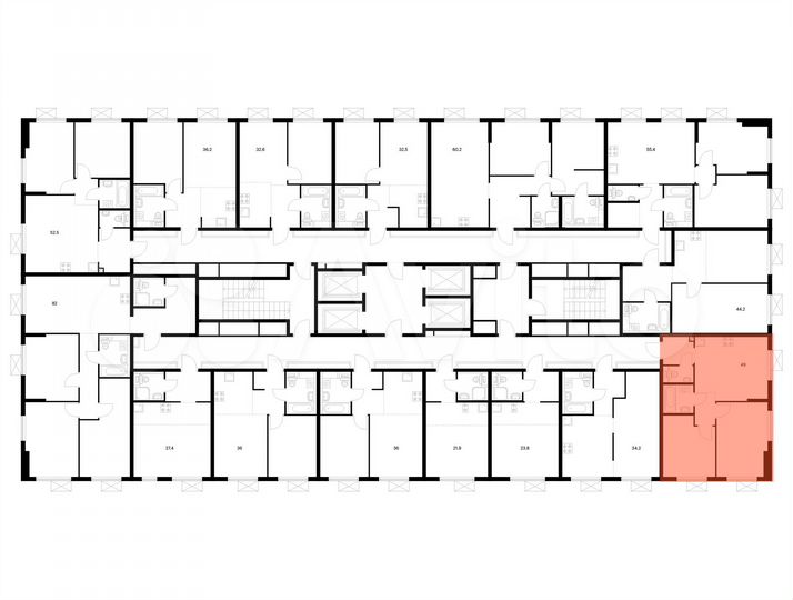 2-к. квартира, 49 м², 18/25 эт.