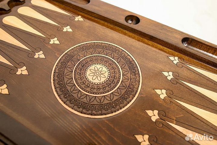 Нарды и шашки резные Гирих 61 х 61 см бук Армения 62554