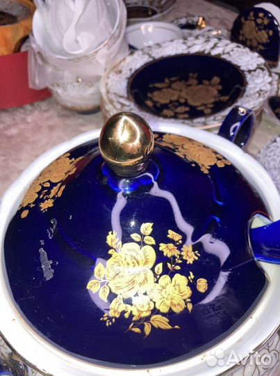 Кобальтовый обеденный сервис (новый)