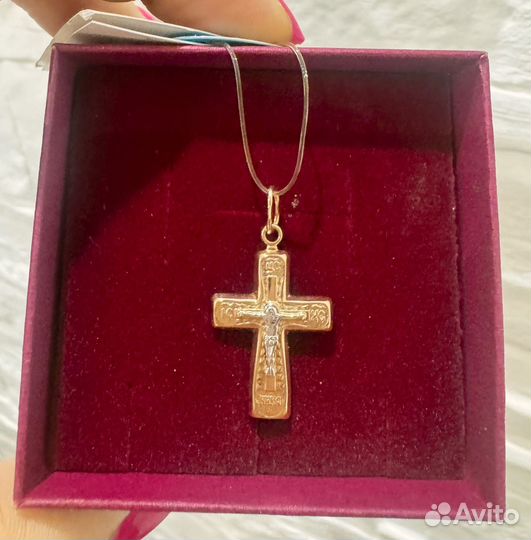 Крест православный золото 585