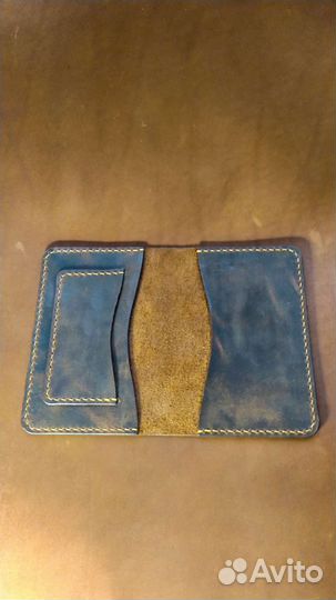 Обложка на паспорт кожаная ручная работа