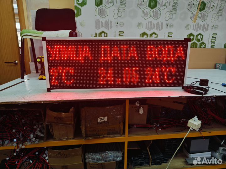 Часы с температурой метео