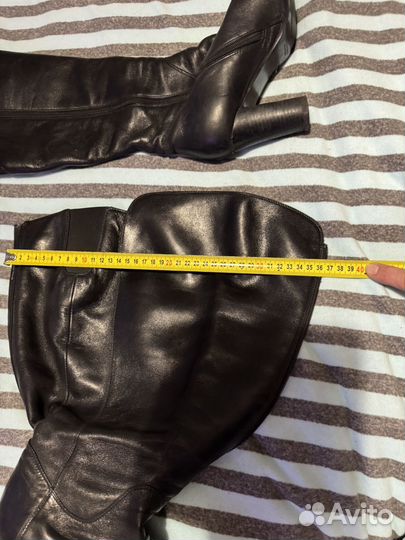 Сапоги женские, демисезонные, кожа, каблук