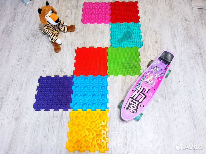 Детский массажный коврик пазл 8 шт