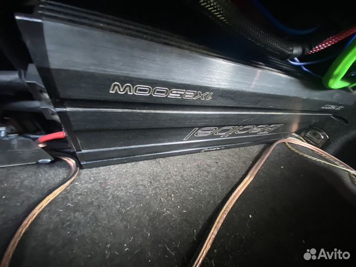 Комплект автозвука бу саб усилитель