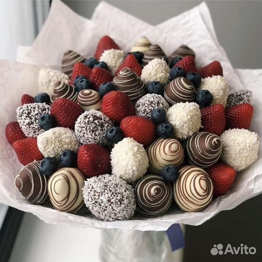 Букет из клубники в шоколаде