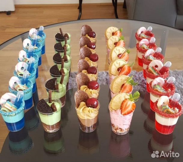 Трайфлы. тортики в стакане