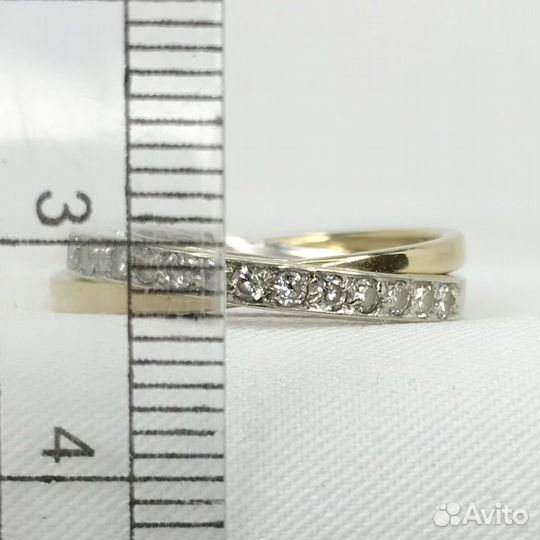 Кольцо золото 585 пробы размер 17,3 №080341