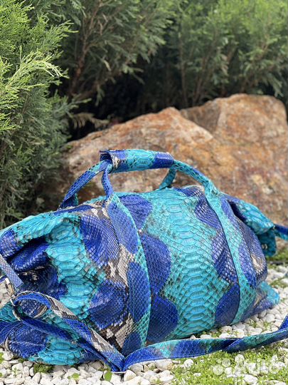 Cумка из натуралиной кожи питона